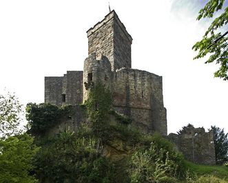 Östliche Ansicht vom Bergfried der Burg Rötteln