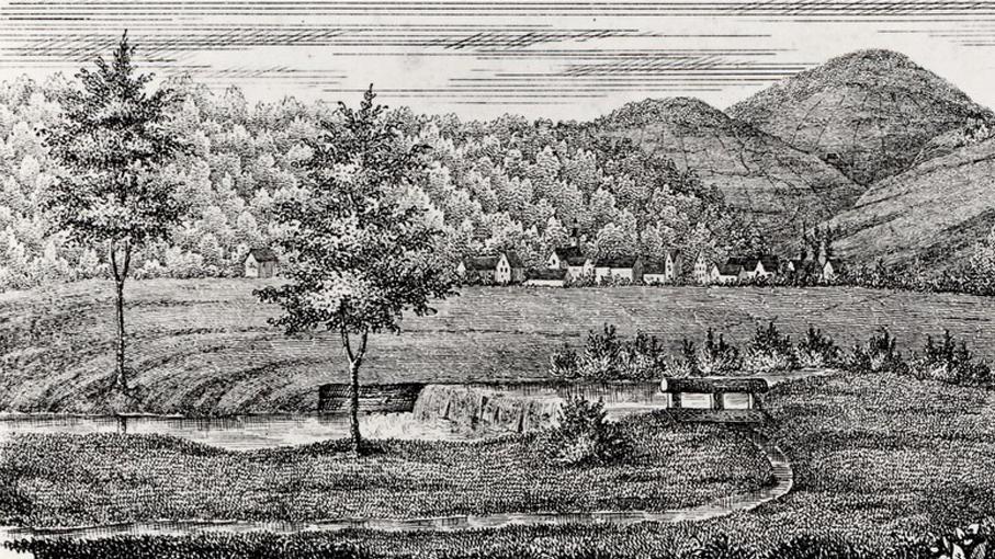 Hausen im Wiesental, Stahlstich, frühes 19.Jahrhundert