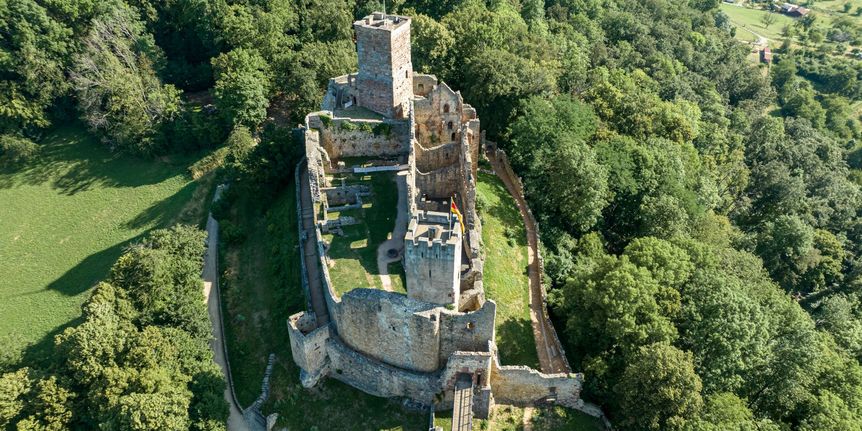 Burg Rötteln aus der Luft