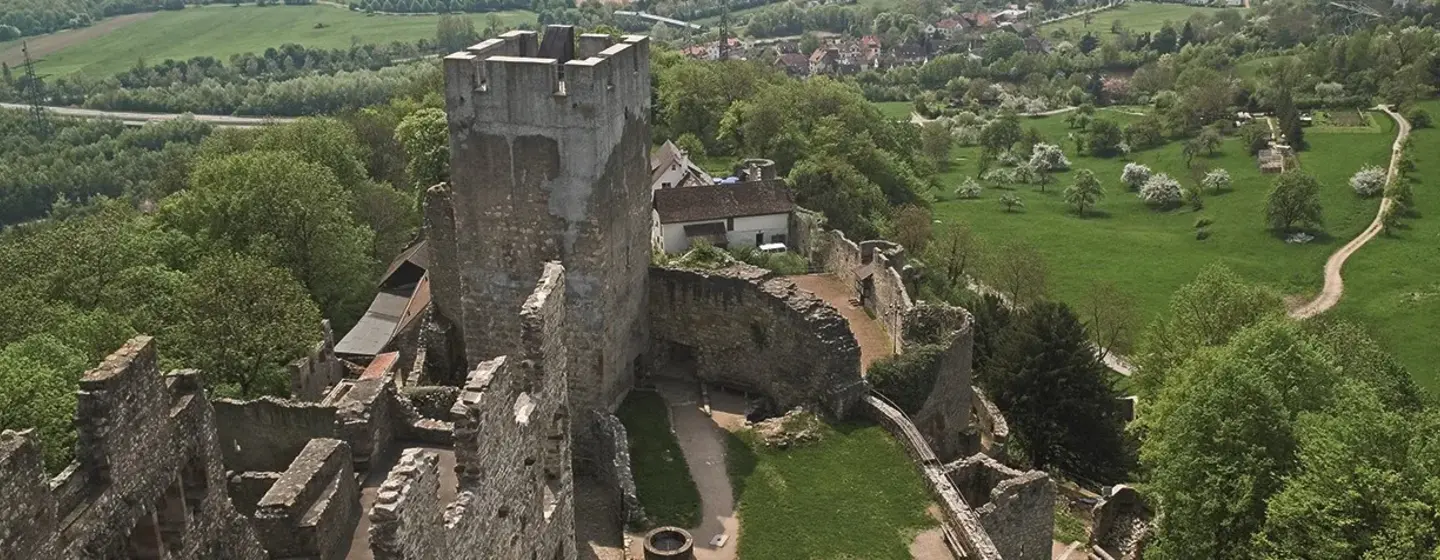 Château-fort de Rothelin, vue aérienne