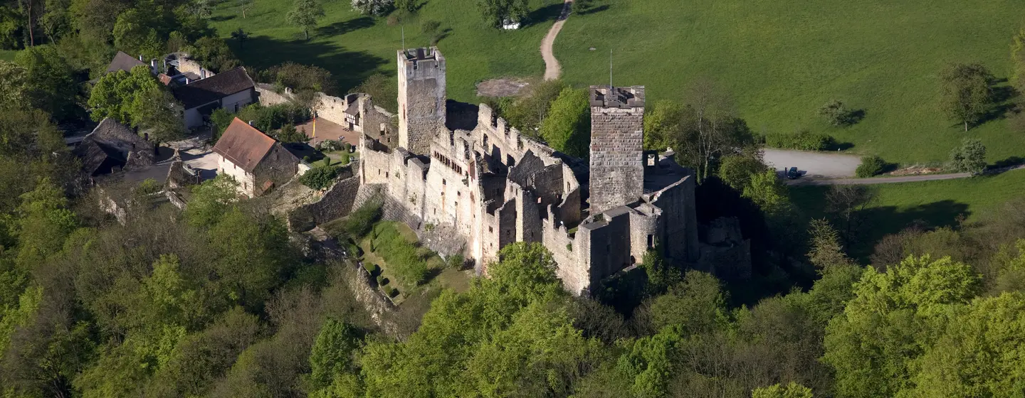 Château-fort de Rothelin, vue aérienne